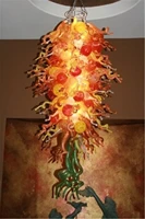 inspired chandelier new arrival murano glass colored amber crystal modern pendant light fixture