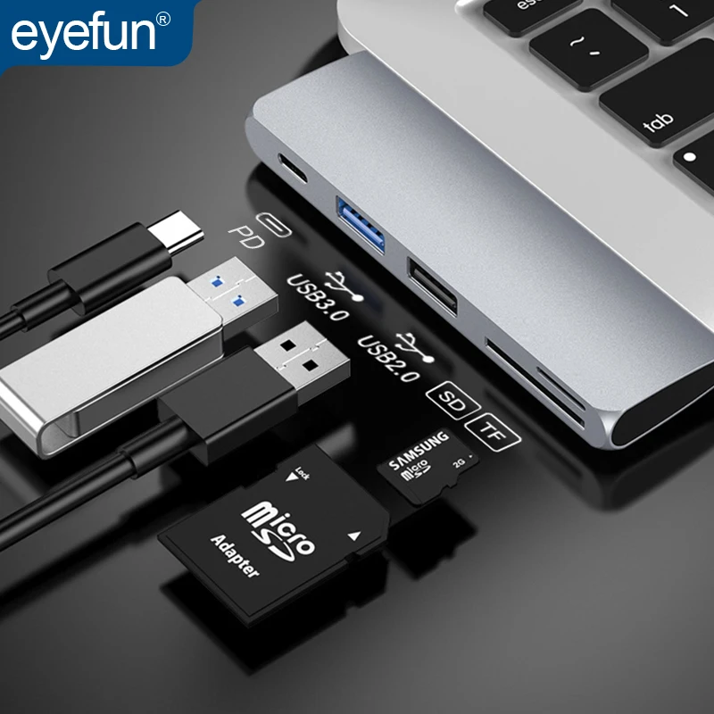 Eyefun Type c концентратор type многофункциональная док станция компьютерный конвертер