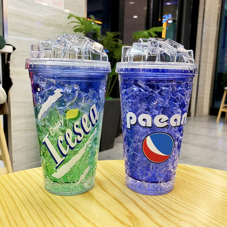 

The New Creative Coke Ice Cup Portable Anti-fall Wear-resistant Milk Teacup Adult Summer Creative Hand Cup Water Bottles