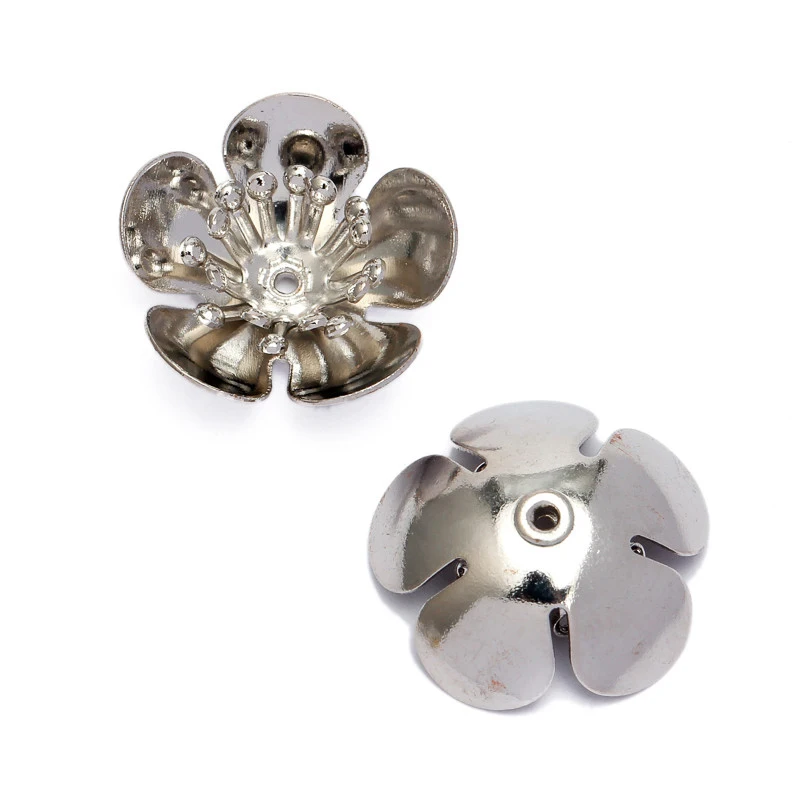 10 шт. 16x6mm Медь цветы Базовая Настройка филигранные обертки разъемы Шарм