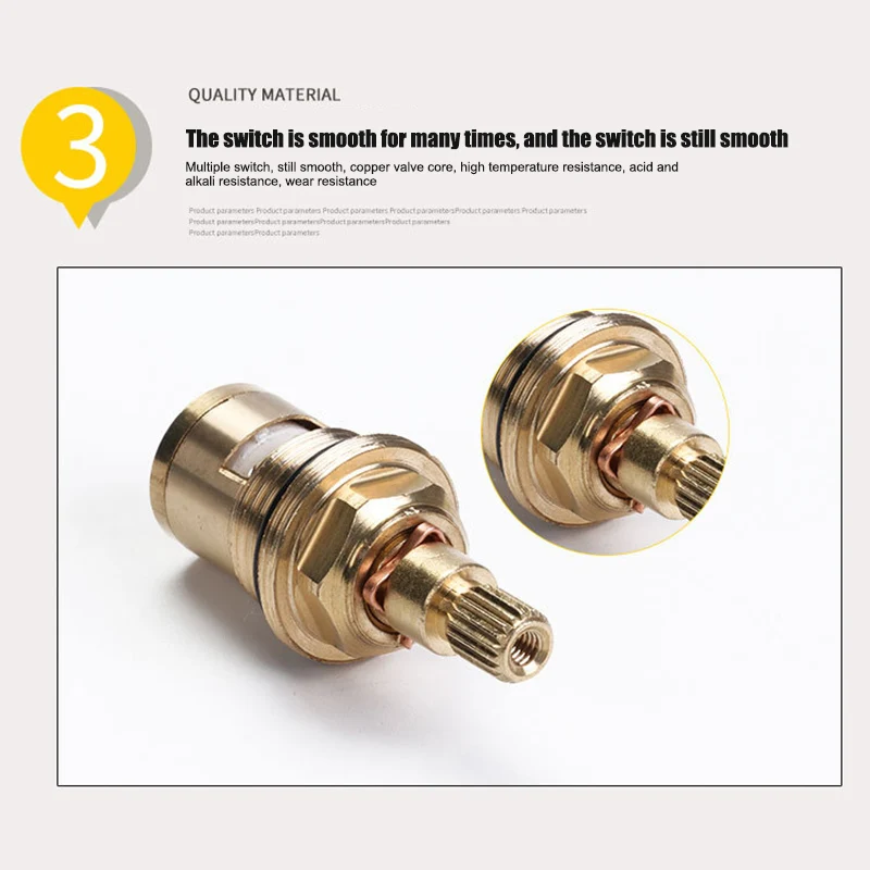 

Newly 2 Pcs Replacement Tap Valves Ceramic Disc Gland Brass 20 Teeth 1/2 Inch Accessories