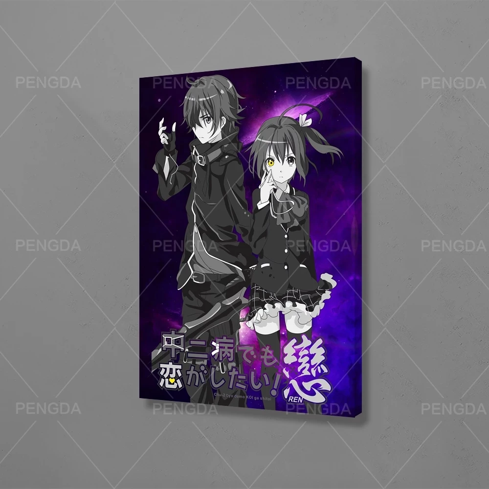 

Canvas Painting Wall Art HD Japan Anime Couple Printing Poster Home Decorative Purple Girl Modern Living Room Modular Pictures