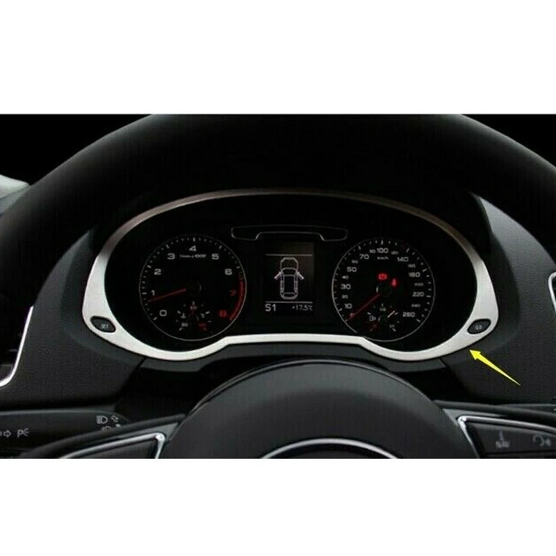 

Car Styling Steering Wheel Dashboard Trim Ring Decoration with Stickers Cover Frame Auto Accessories For- Q3