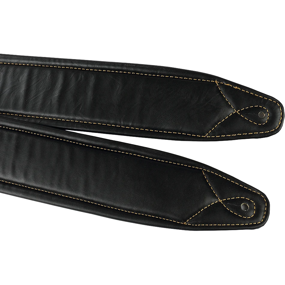 soldat hohe qualität aus echtem leder echte rindsleder gitarre strap für elektrische bass gitarre verstellbare gepolsterte gürtel schw