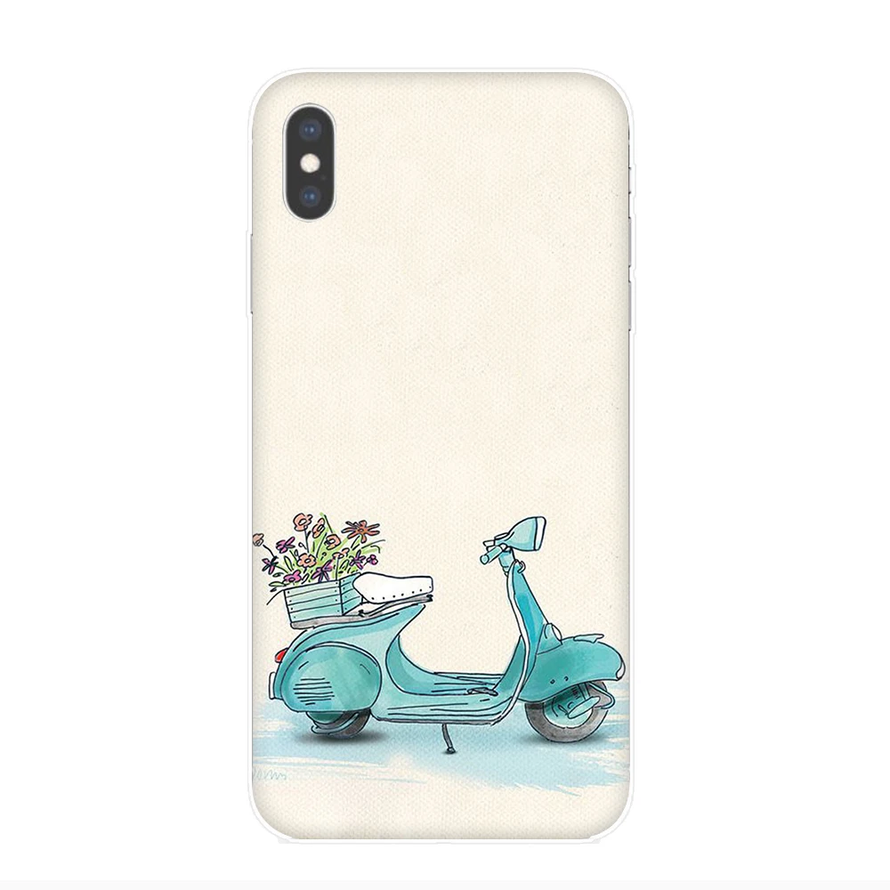 Vespa Scooter Hard Phone Cover Case for iphone 5 5s SE 2020 5C 6 6s 7 8 Plus X XR XS Max 11 Pro | Мобильные телефоны и