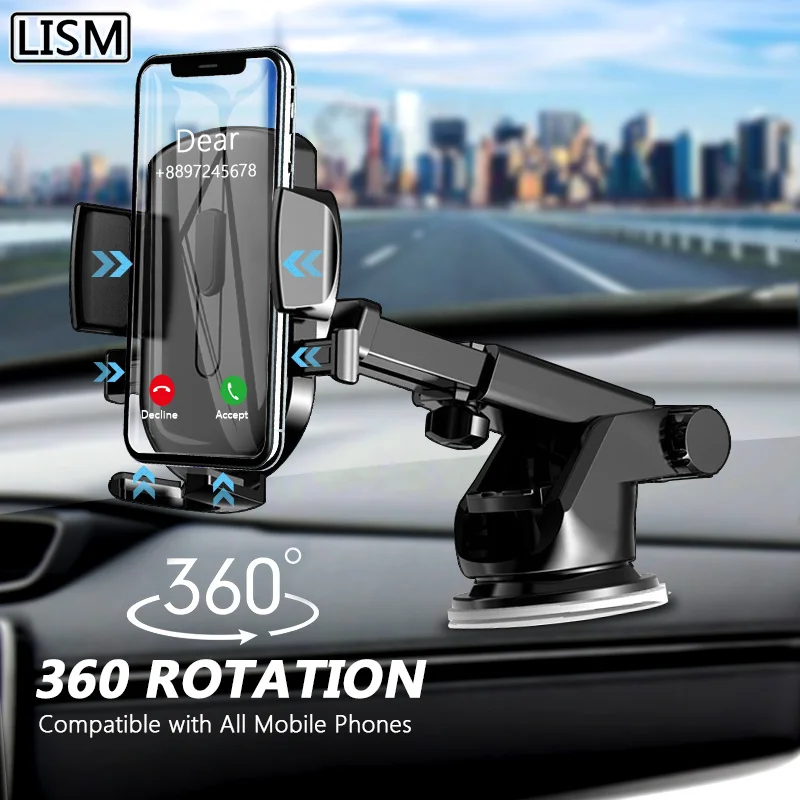 

Sucker Car Phone Holder Mobile Phone Holder Stand in Car No Magnetic GPS Mount Support For iPhone 12 11 Pro Xiaomi HUAWEI
