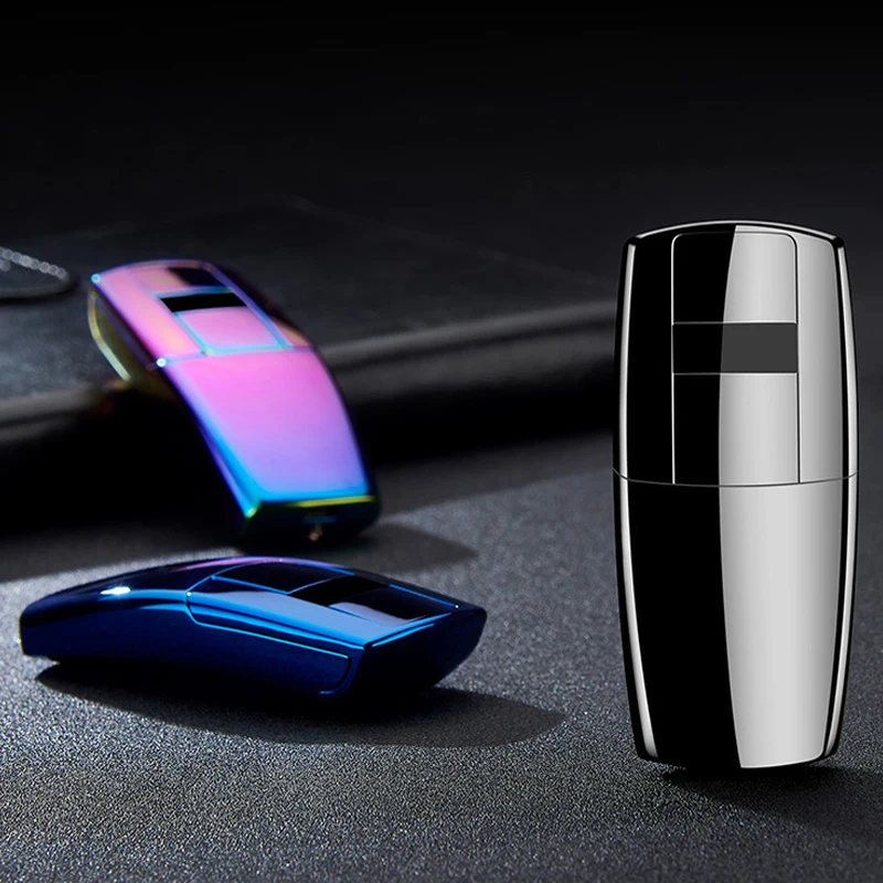 

Новинка двойная дуга Usb Электронная перезаряжаемая крутая Зажигалка креативная импульсная металлическая ветрозащитная Зажигалка для сига...