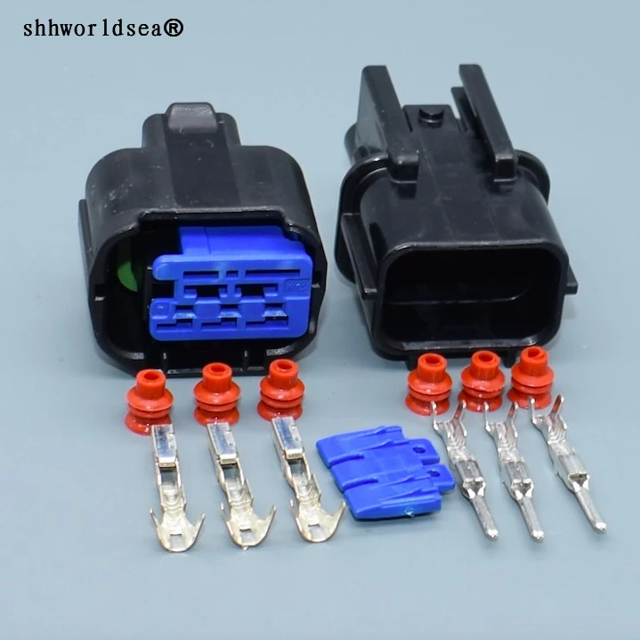 Штекер датчика автомобильного двигателя shhworldsea, 3 контакта, 1,5 мм, HP405-03021, водонепроницаемый, мужской, автомобильный разъем для Hyundai