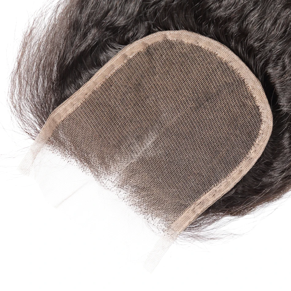 В стиле Poker Face кудрявые прямые волосы пряди с закрытием 100% человеческих волос 3 4 - Фото №1