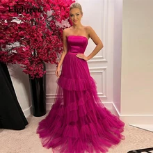 Vestidos de Noche de corte en A sin mangas, color morado, sin tirantes, para fiestas de graduación, Arabia Saudita, 2022 (1)