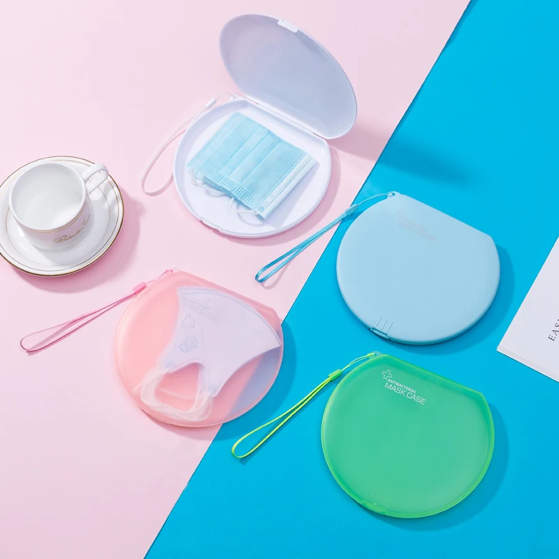 Черная круглая коробка держатель для масок PP сохранения одноразовая хранения