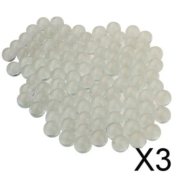 

3x100pcs Round Transparent Glass Marbles Clear