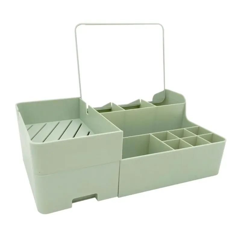 

Makeup Organizer with Mirror for Cosmetic Capacity Storage Box 203F