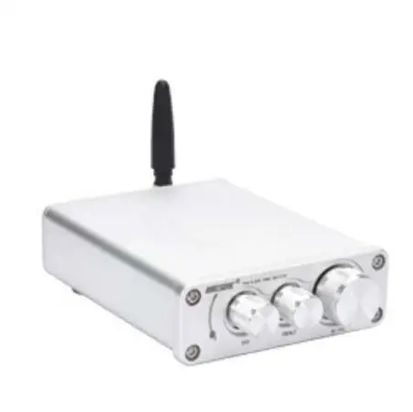 Silver no adapter Lusya TPA3116 QCC3003 Bluetooth 5,0 HiFiPower усилитель 50 Вт* 2 канальный домашний аудио усилитель с регулировкой высоких частот I4-005-6-7 - Цвет: Silver no adapter