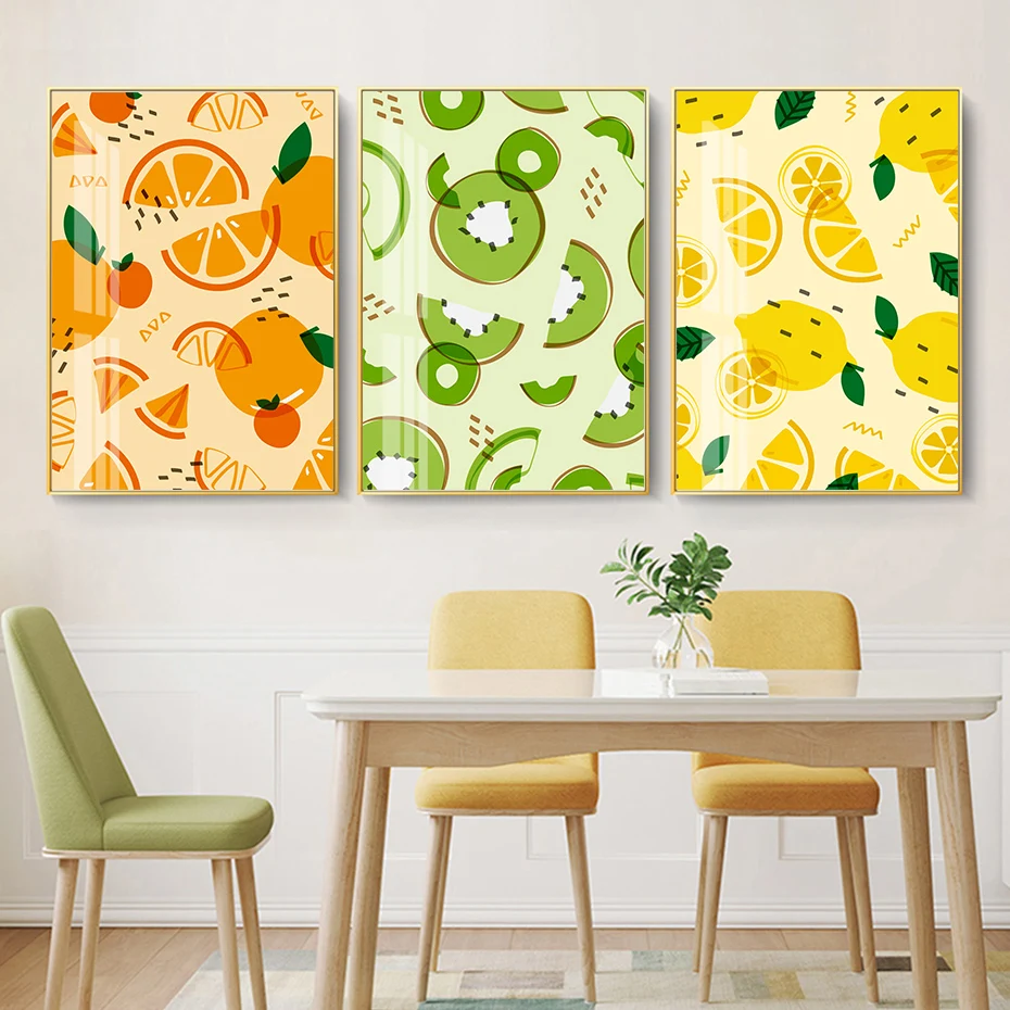 

Fresh Orange Fruit Kitchen Canvas Painting Poster and Print Wall Art Pictures Dining Room Home Decoration NO FRAME