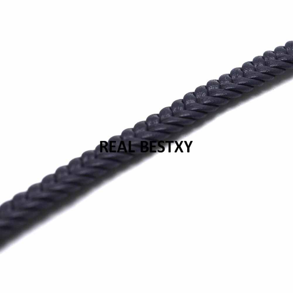 3 м/лот прибл. 8*3 мм темно-синий плоский кожаный шнур тесьма веревка сделай сам