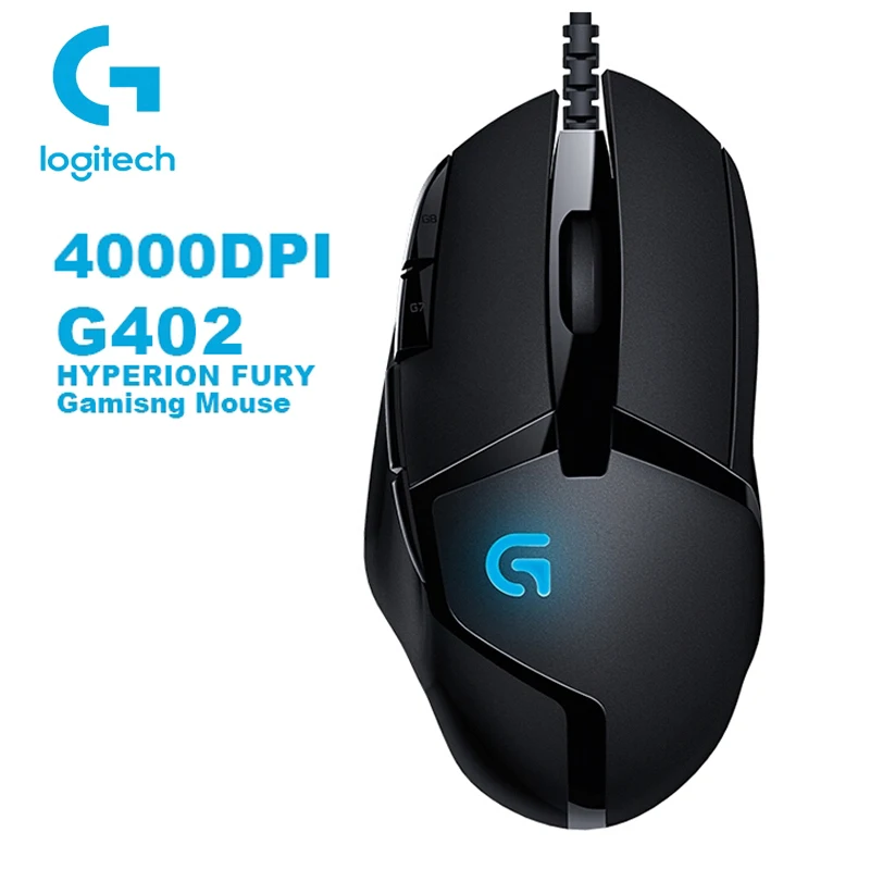 

Logitech G402 Hyperion Fury FPS Gaming Mouse With 4000DPI High Speed Fusion Engine 32-BIT ARM Processor Support Windows 10 8 7