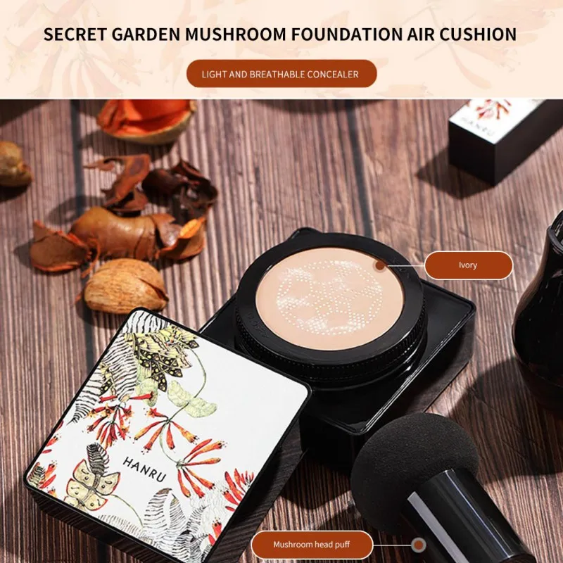 

4pcs Matte Lipstick Makeup Set Loose Powder Air Cushion Foundation Cream Mushroom Head Powder Puff Cosmetic Kit