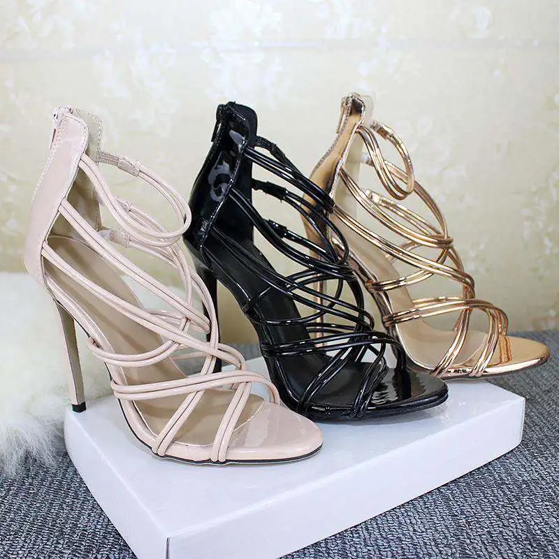 

Women High Heel Sexy Sandals Wedding Pumps Gladiator Women Heels Summer Ladies Shoes Female Fashion Open Toe Sandals Stiletto