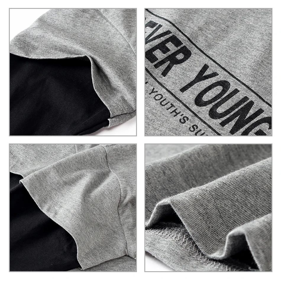 2020 весенне-осенняя одежда для мальчиков с длинным рукавом Сращивание футболка