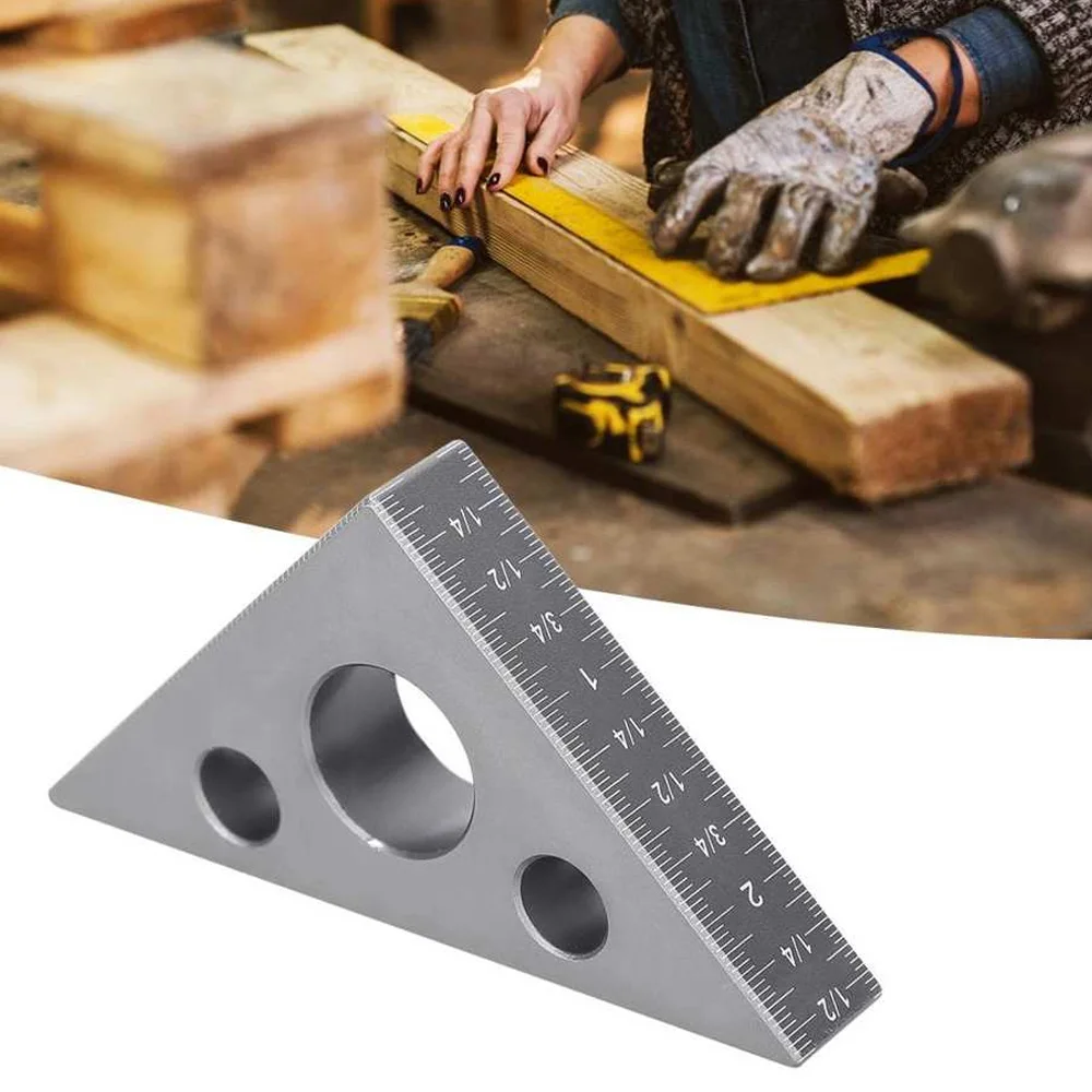 

Right Angle Ruler Aluminum Alloy Carpenter's Triangle Ruler Square Workshop Height Measuring Woodworking Tools