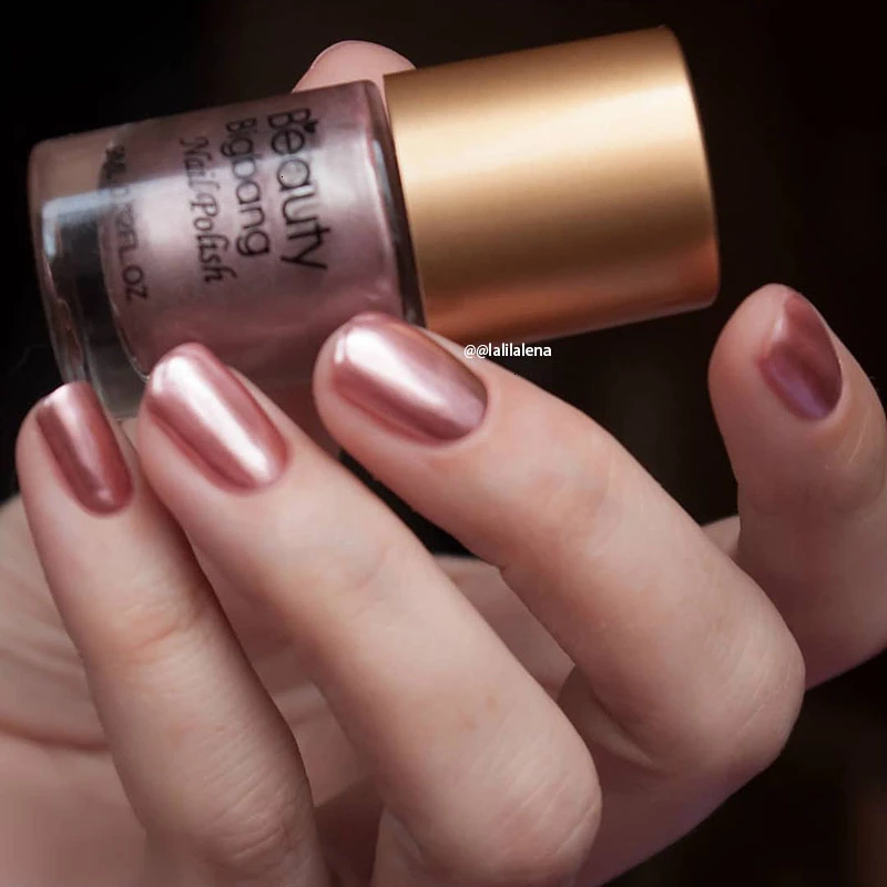 BEAUTYBIGBANG 9 мл эффект зеркальных ногтей штамповка художественный лак металлический Лак Изысканный Металл лаки для ногтей лак для ногтей