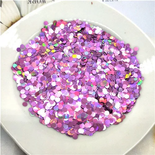 Блестки ультратонкие ПЭТ Блестки 3 мм точечный Лазер блестящая 3D блестка для ногтей Eo-Friendly свободные блестки для художественное оформление ногтей 10 г - Цвет: Laser LT Purple 10g