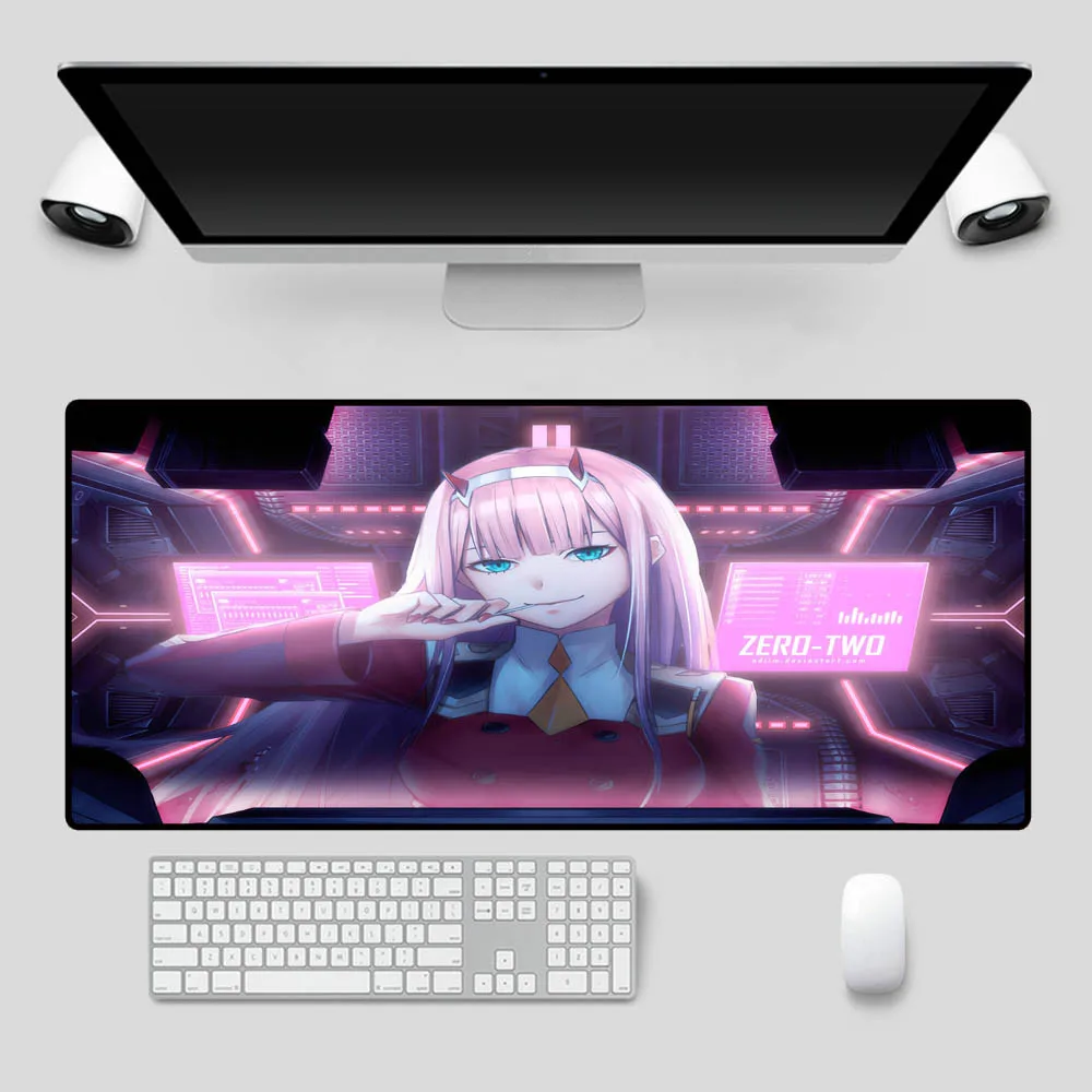 

XGZ Darling In The Franxx Mouse Pad Computer Notebook Office Keyboard Game Console Accessories Kawaii Mouse Pad Desk Mat 90x40cm