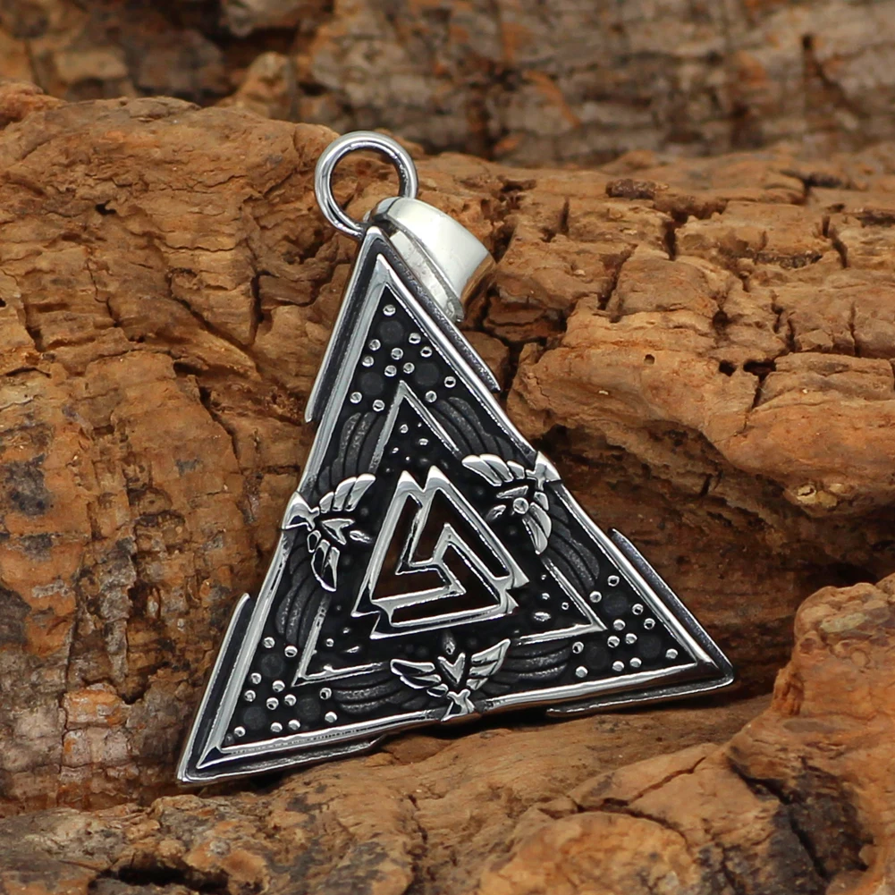 Норвежский викинг Raven Huginn и Muninn Valknut амулет кулон ожерелье | Украшения аксессуары