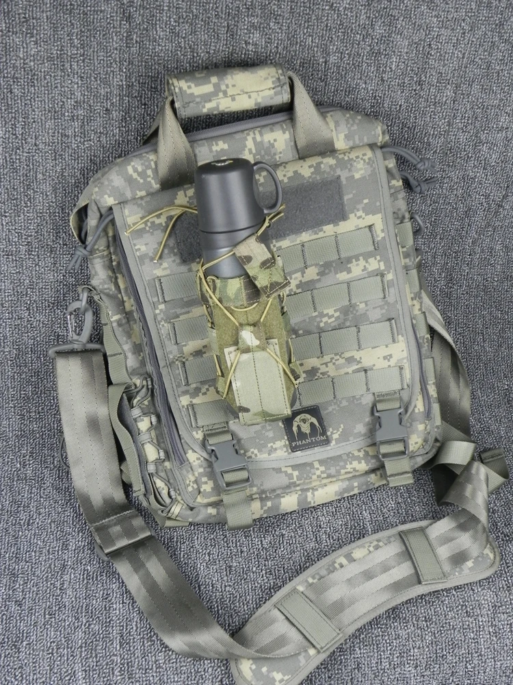 Outdoor Sports Tactics MOLLE Hanging Kettle Bag Water Cup Cover Adjustable Multifunctional Package CP Camouflage Upgrade