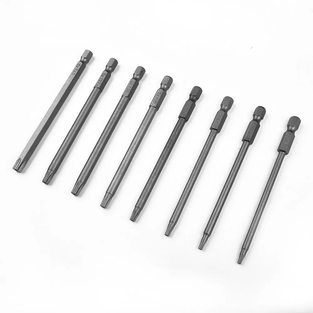 1PC 100mm Magnetic Torx Screwdriver Bits Set Head T8 T10 T15 T20 T25 T27 T30 T40 Tamper Proof Security Drill Bit |