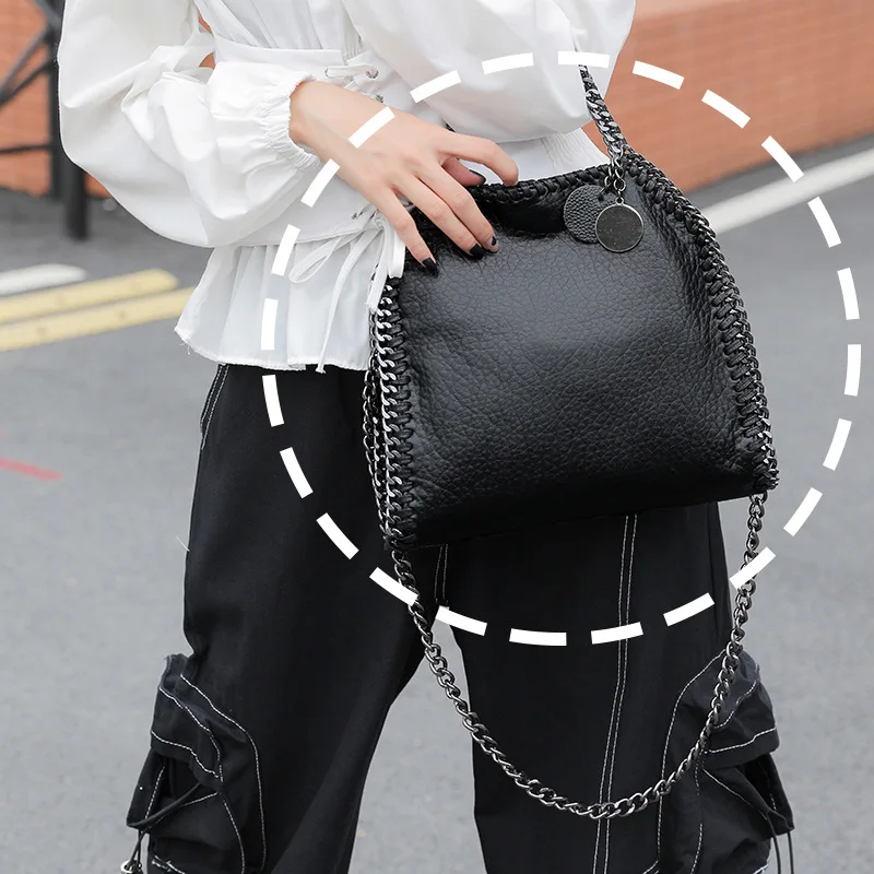 

Плетеные сумки для подмышек, женская кожаная сумка через плечо, модная сумка через плечо 2020 с цепочкой, женская сумка высокого качества