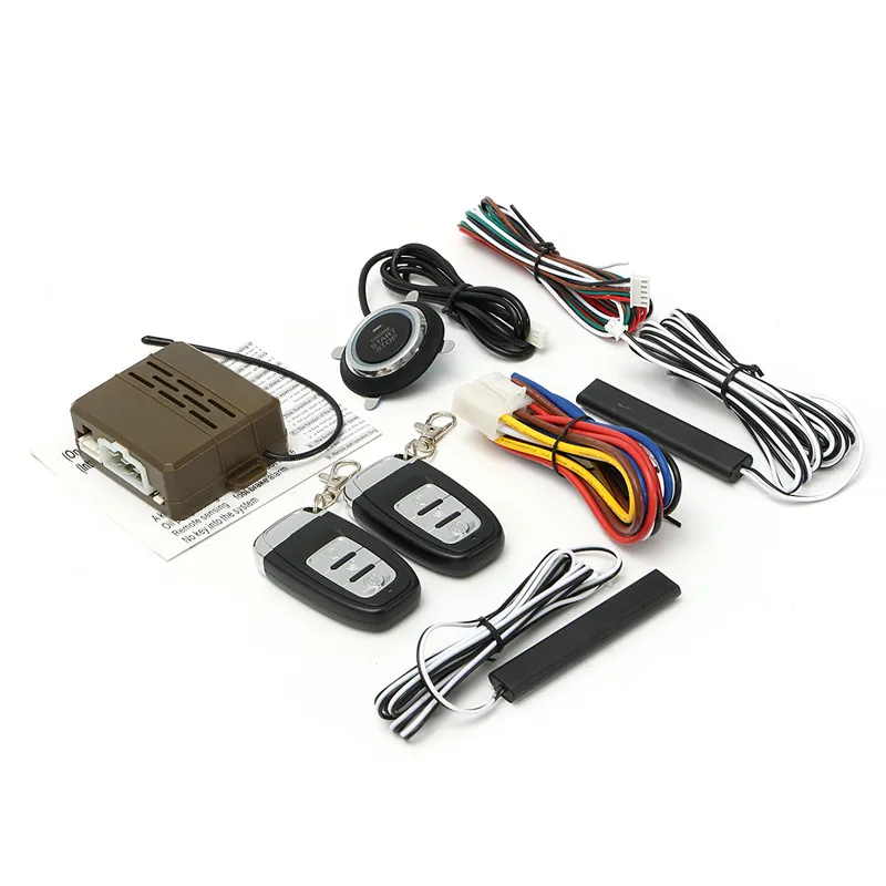 

Universal Car Engine Start Stop SUV Keyless Entry Engine Start Alarm System Push Button Remote Starter Stop Auto Car Accessories