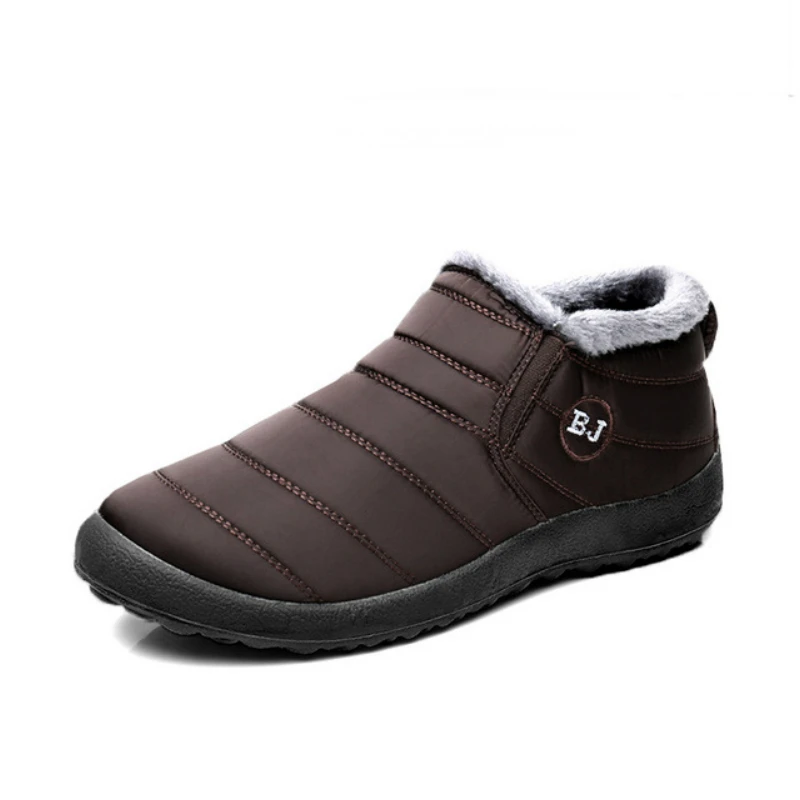 Unisex-Coffee Promotion New Winter Women Shoes Snow Boots Unisex Fashion Plush Warm Waterproof Non-slip Booties Woman Low-cut Casual Shoes - Цвет: Unisex-Coffee