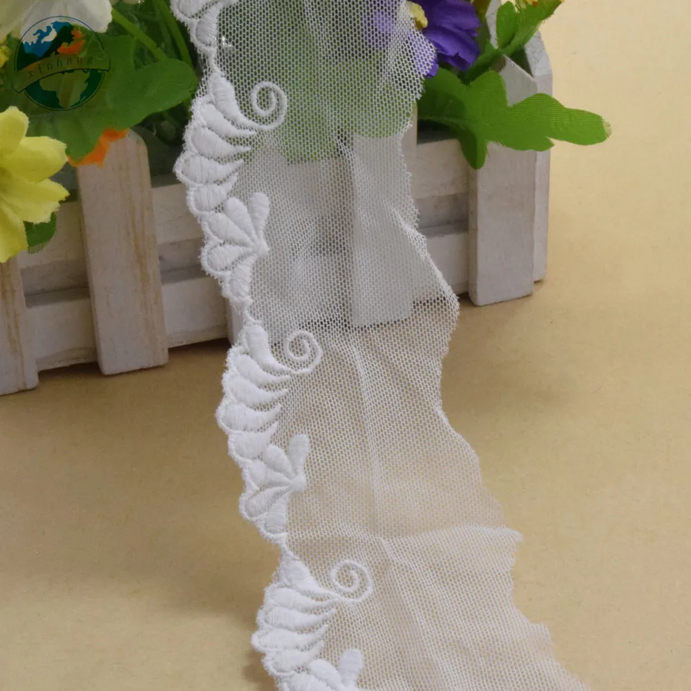 5 см ширина хлопчатобумажная вышивка кружевные края французская лента кружевная
