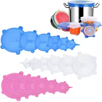 18pcs universal food silicone cover reusable silicone cap stretch lids for food cookware bowl kitchen accessories stretch lids