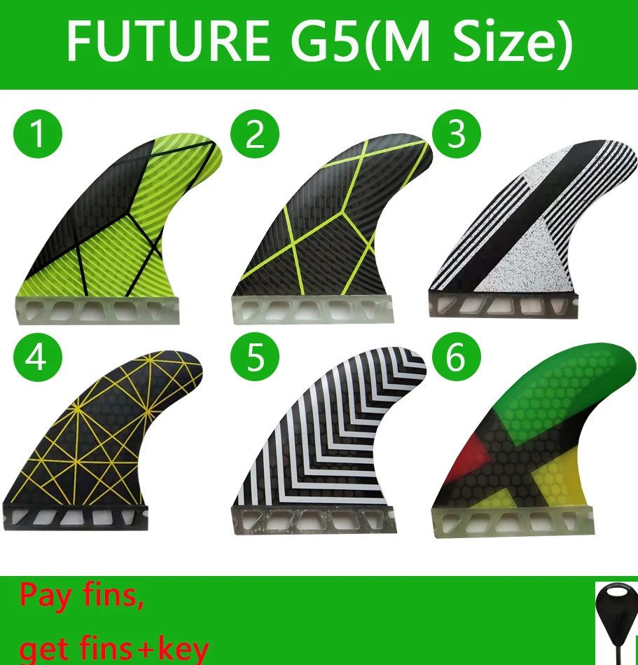 Плавники для серфинга G5 Future 3 шт. стеклопластиковые плавники из эпоксидной смолы