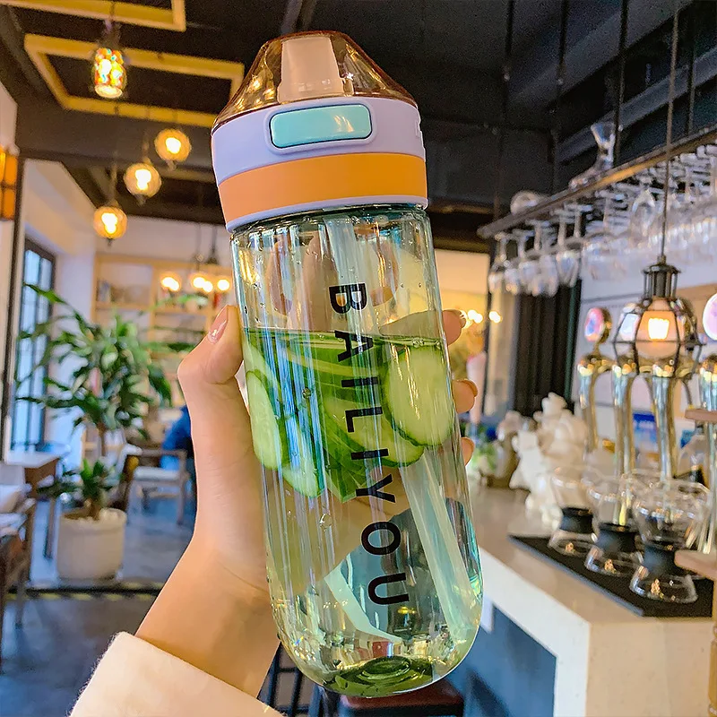 Бутылки для воды 500 мл шейкер герметичные Спорт на открытом воздухе прямая с