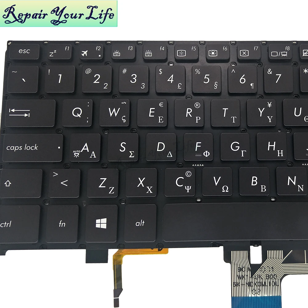 Клавиатура для ноутбука ASUS UX530 UX530UX UX530UQ UX550 UX580 GK греческий Греция черная