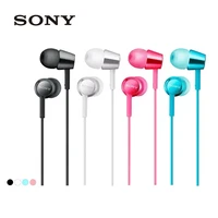 original sony earphones mdr ex155ap earbuds in ear stereo universal subwoofer cable control with mic for huawei sony phone