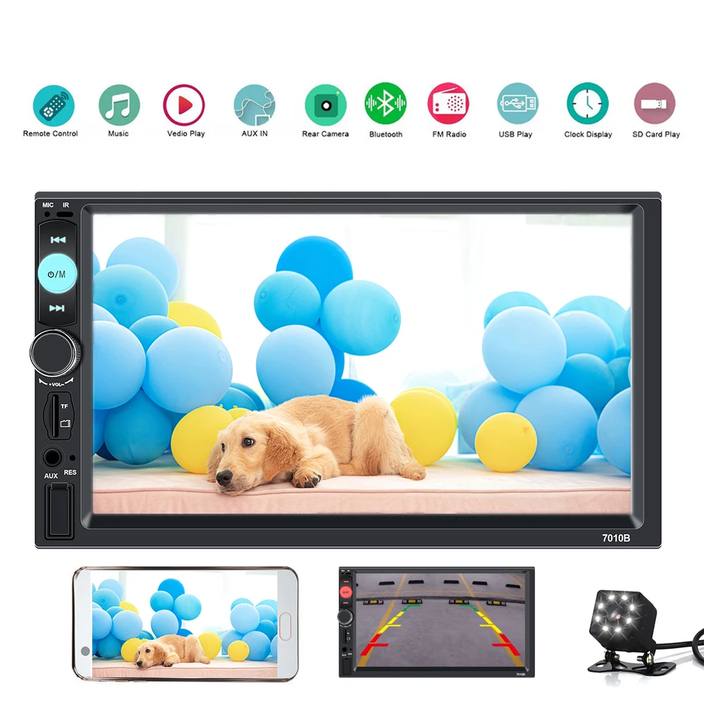 Автомобильный мультимедийный плеер 7010b Авто радио автомобиль 2 Din Авторадио 7 &quotHd