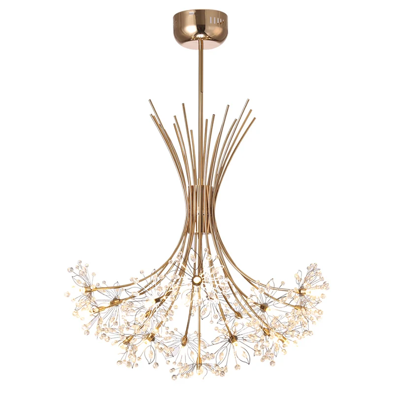 

Modern LED Chandelier Lighting Nordic Restaurant Chandelier Black / Gold / Silver Bedroom Lighting Bouquet Crystal Hanging Lamp