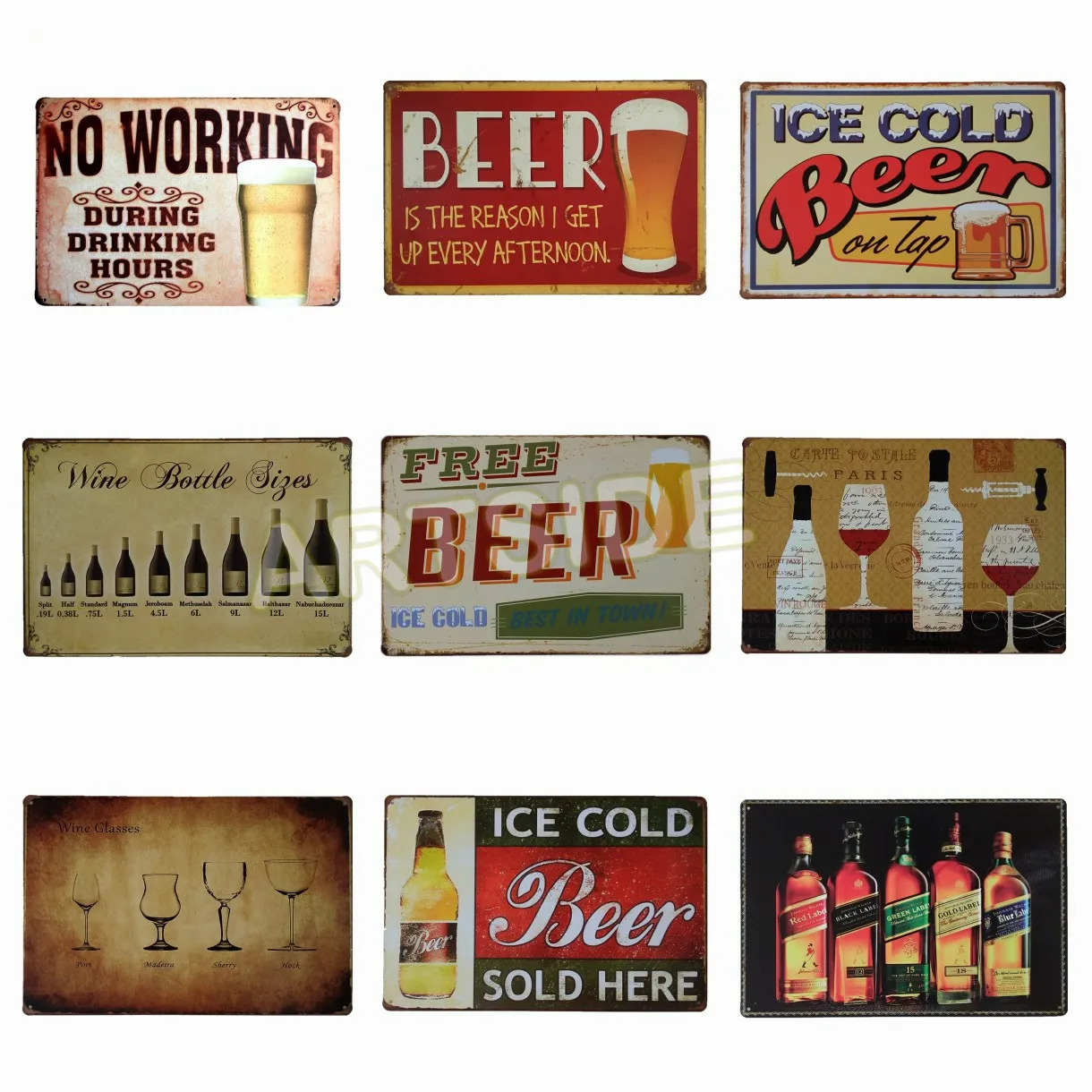 Рустикальный/Винтажный холодный Пивной бар Паб спиртовой ликер Юмор искусство