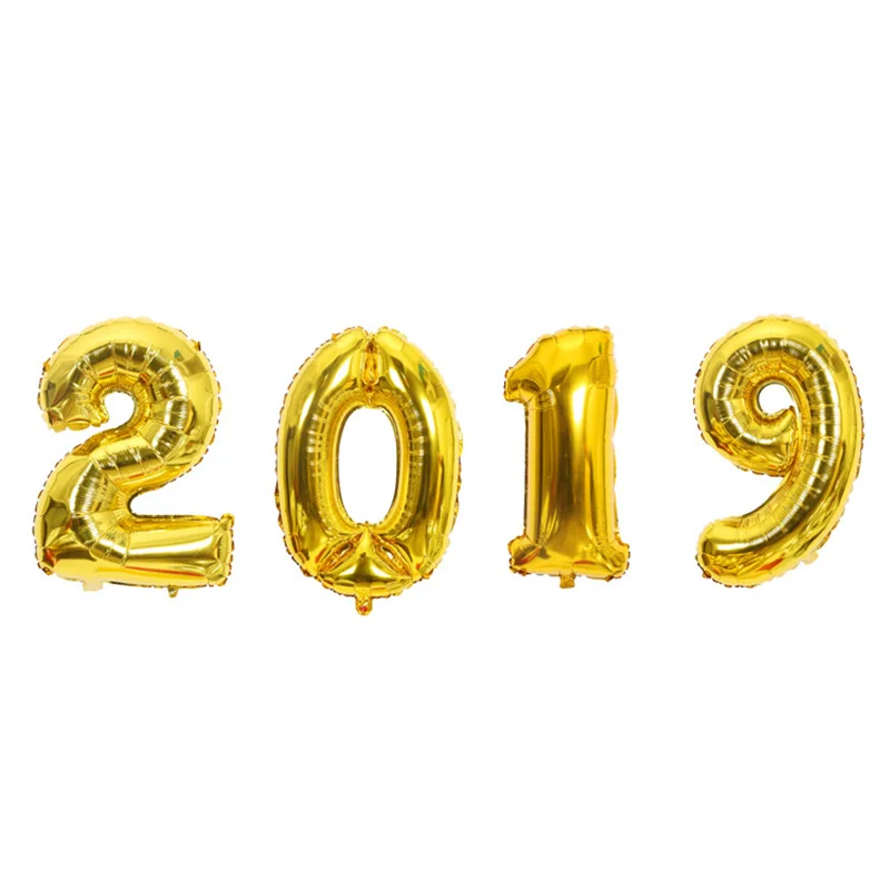 Праздничный Декор 2019 с новым годом Самонадувающийся фольгированный воздушный