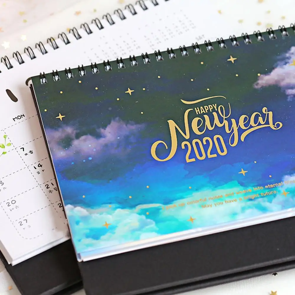 2020 мечтательный красочный настольный календарь стоящий милый бумажный памятка