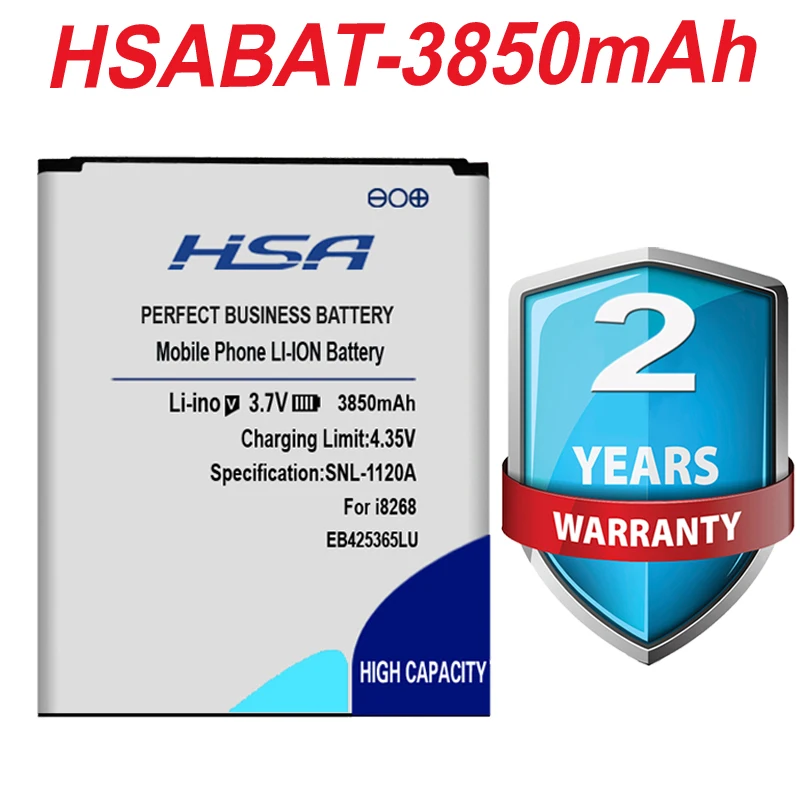 Аккумулятор 3850 мАч EB425365LU для Samsung Galaxy GT i8262D i8268 i8268D SCH i829|battery for samsung|battery forbattery samsung