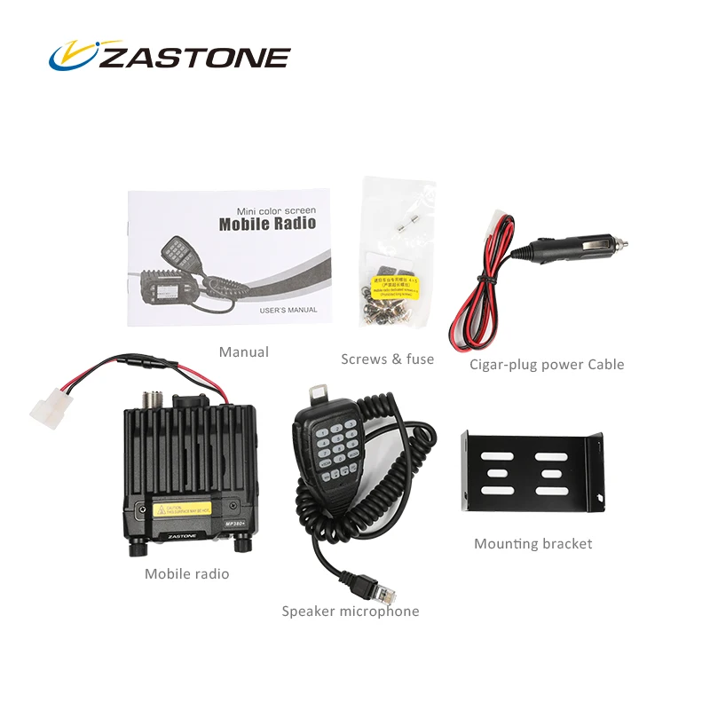 

ZASTONE Car Walkie Talkie Mp380+ CB Two Way radio UHF VHF Mobile Radio 25W Quad Display Dual Band Mini Car Transceiver