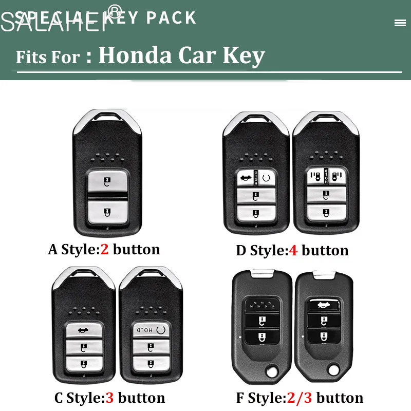 

Leather Car Remote Key Case Cover Protection For Honda Civic Accord Pilot CRV 2015 2016 2017 2018 Styling Car Accessories
