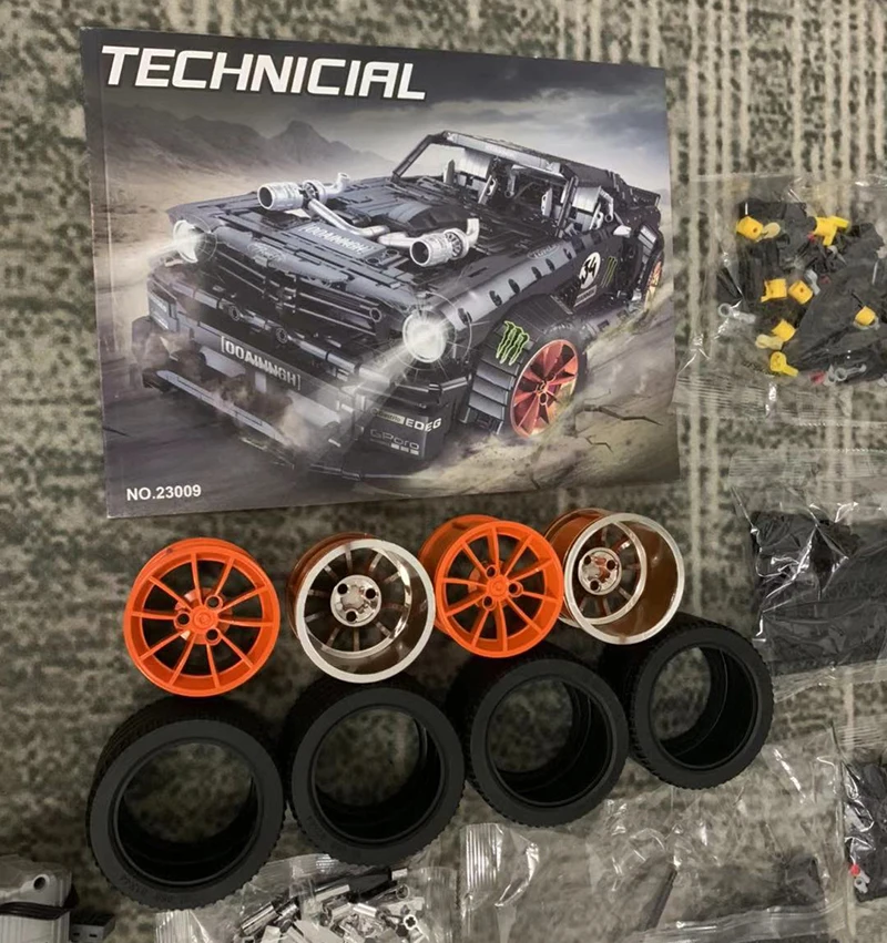 20102 Радиоуправляемый Ford Mustang Hoonicorn RTR V2 гоночный игрушечный автомобиль функция двигателя пульт дистанционного управления MOC-22970 строительные блоки кирпичи светодиодный светильник