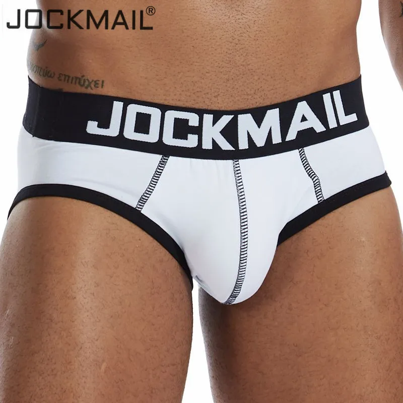Jockmail Uomo Slip Sexy Uomo Bikini In Cotone Slip Intimo Uomo Tanga Hombre Encaje Bulge Pouch Perizoma Abbigliamento Uomo Pantaloncini Estivi